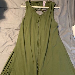 Olive boho dress